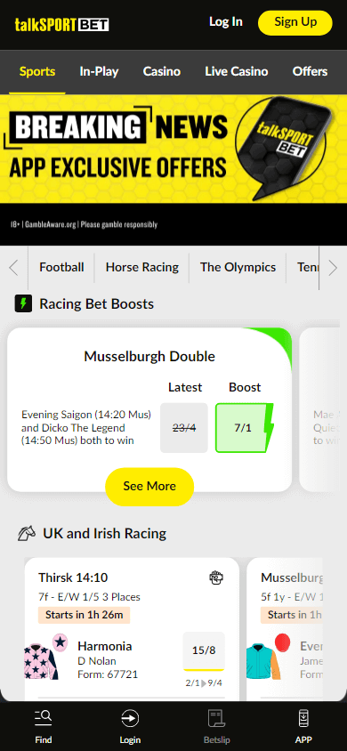 talkSPORT BET Casino Mobile screenshot
